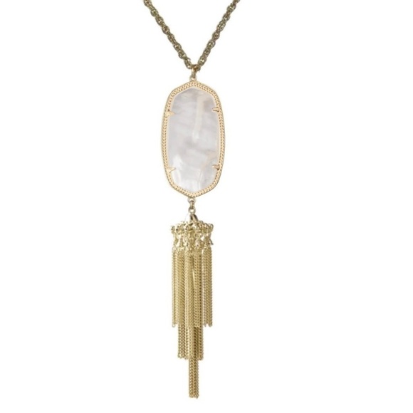 KENDRA SCOTT • Gold Rayne Mother Of Pearl Long Tassel Necklace - Picture 1 of 7